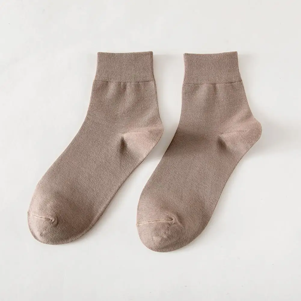 

Unisex Socks High Elasticity Unisex Cotton Socks for Business Sports Breathable Anti-slip Sweat-absorbent Mid-tube Solid Color