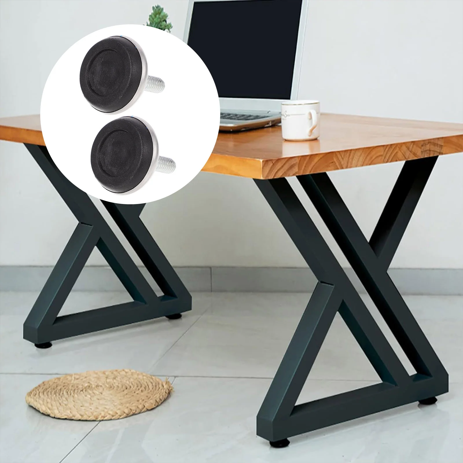 

10 pcs Table Levelers Legs Adjustable Furniture Leveling Feet Screw on Furniture Levelers Feet