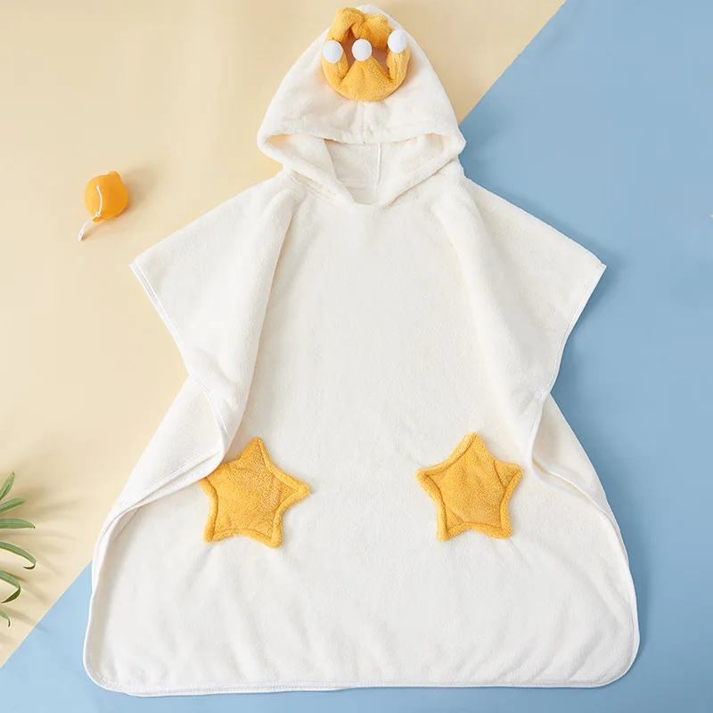 

Children's Bath Towel Thickened High Density Coral Fleece Hooded Cloak Cartoon Absorbent Cloak. Bathrobe Xizao Wholesale