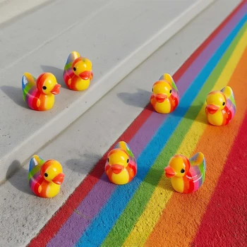 10-100pcs Mini Resin Colorful Ducks Tiny Ducks Set for Potted Miniature Decoration Garden Dollhouse Cake Decoration DIY Party 1