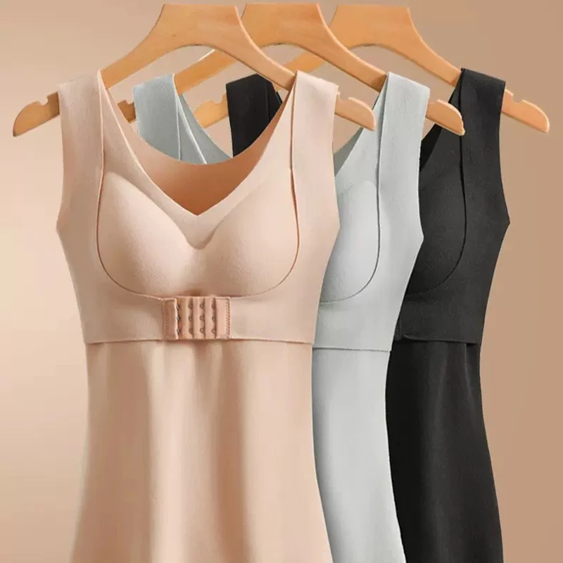 سترة نسائية دافئة بأزرار أمامية مع وسادات صدر، بدون حمالة صدر بدون خياطة، مقاس نحيف، بلايز طويلة، الخريف والشتاء