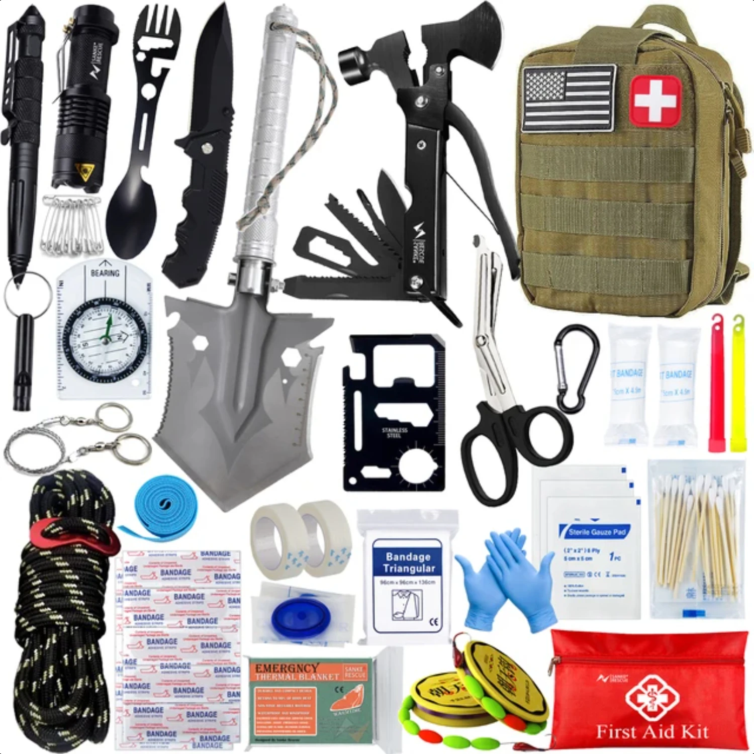 Survival First Aid Kit Military Full Set Image 7