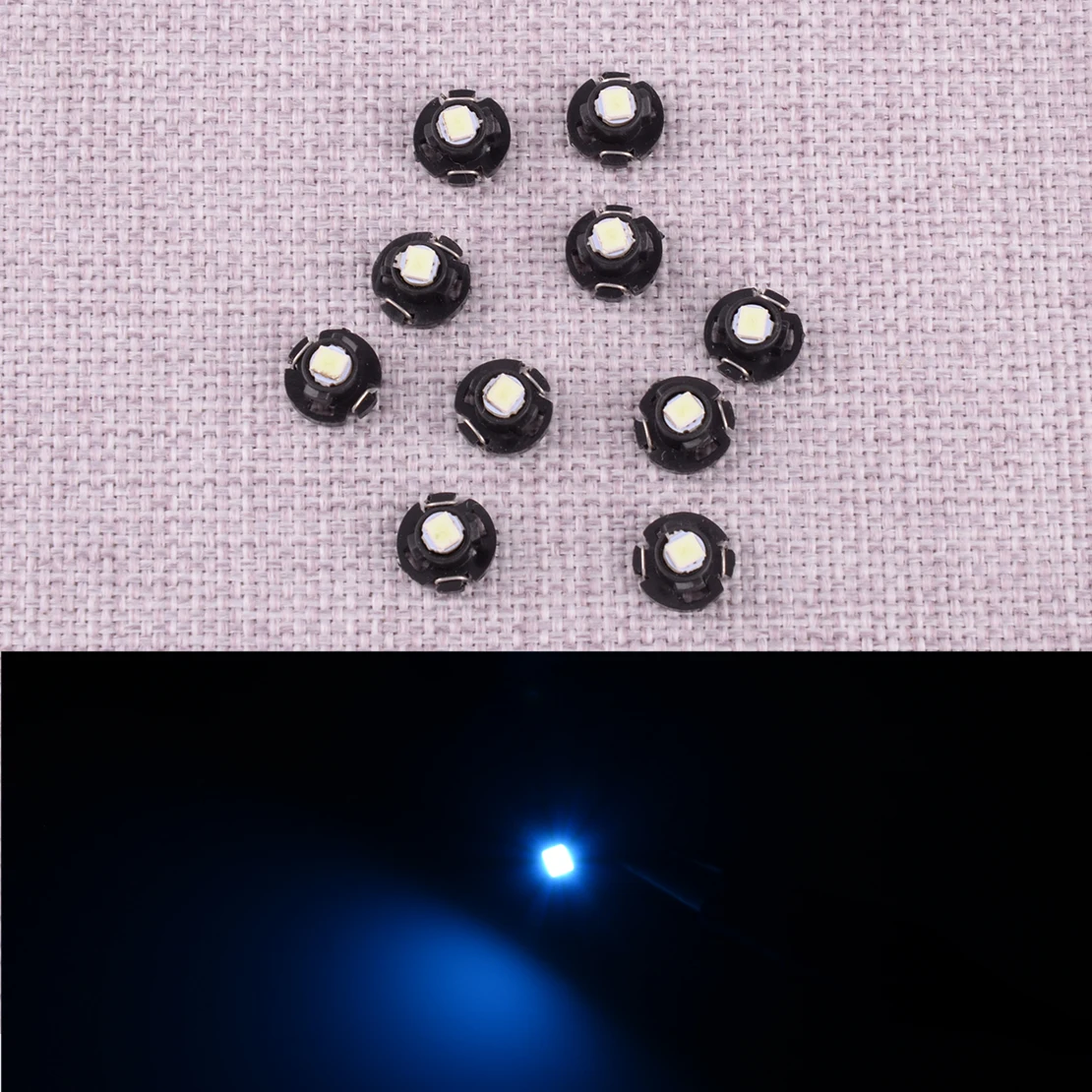 10 Pz/Set 12V Universal Car Ice Blue T4 T4.2 Neo Wedge 1Smd Led Cluster Instrument Dash Lampadine A Clima