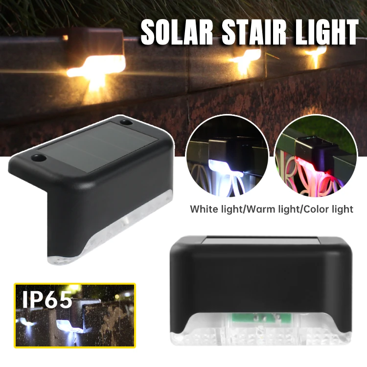 Description Picture 2 of item12Pack LED Solar Stair Light Lamp IP65 Waterproof Passage Courtyard Guardrail Step Night Light for Outdoor Garden Terrace Fence