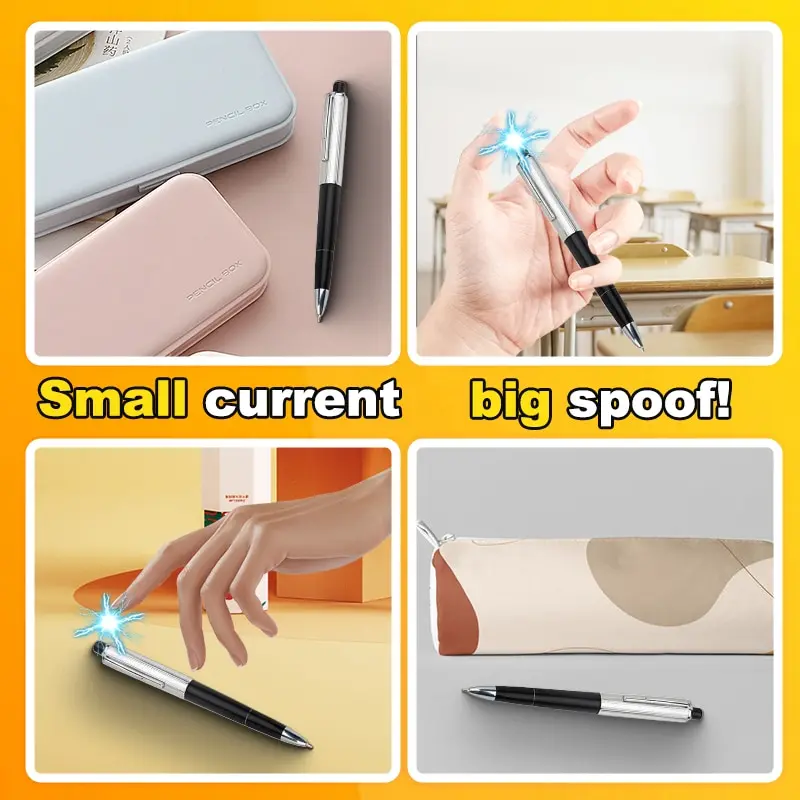 2 PCS Creative Electric Shock Pen Toy Utility Gadget Gag Joke Funny Prank Trick Novelty Friends Best Gift Birthday Spoof Gift