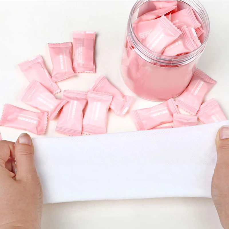 Compressed Towel Travel Outdoor Cotton Non-woven Disposable Face Tablet Cloth Wipes Tissue Makeup Cleaning 50pcs compressed towels