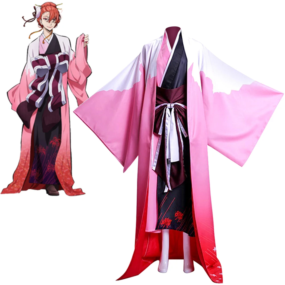 

Ozaki Kouyou Cosplay Women Costume Anime Bungo Stray Dogs Roleplay Fantasia Woman Kimono Halloween Carnival Clothes Disguise