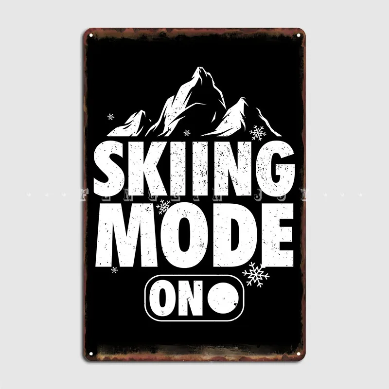 

Ski Skiers Gift Idea Metal Plaque Poster Wall Pub Mural Painting Retro Home Tin Sign Poster