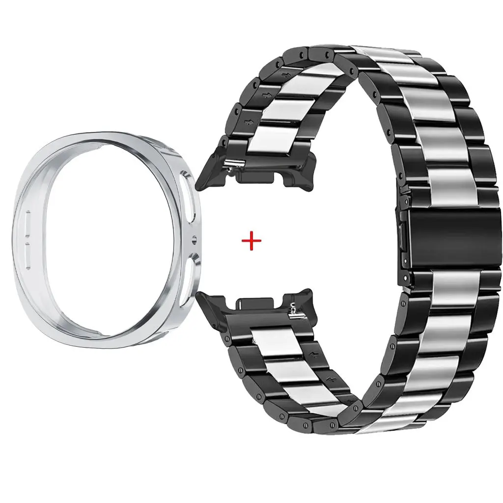 Luxury Stainless Steel Metal Strap with Full Coverage Case - Premium Bracelet Accessory