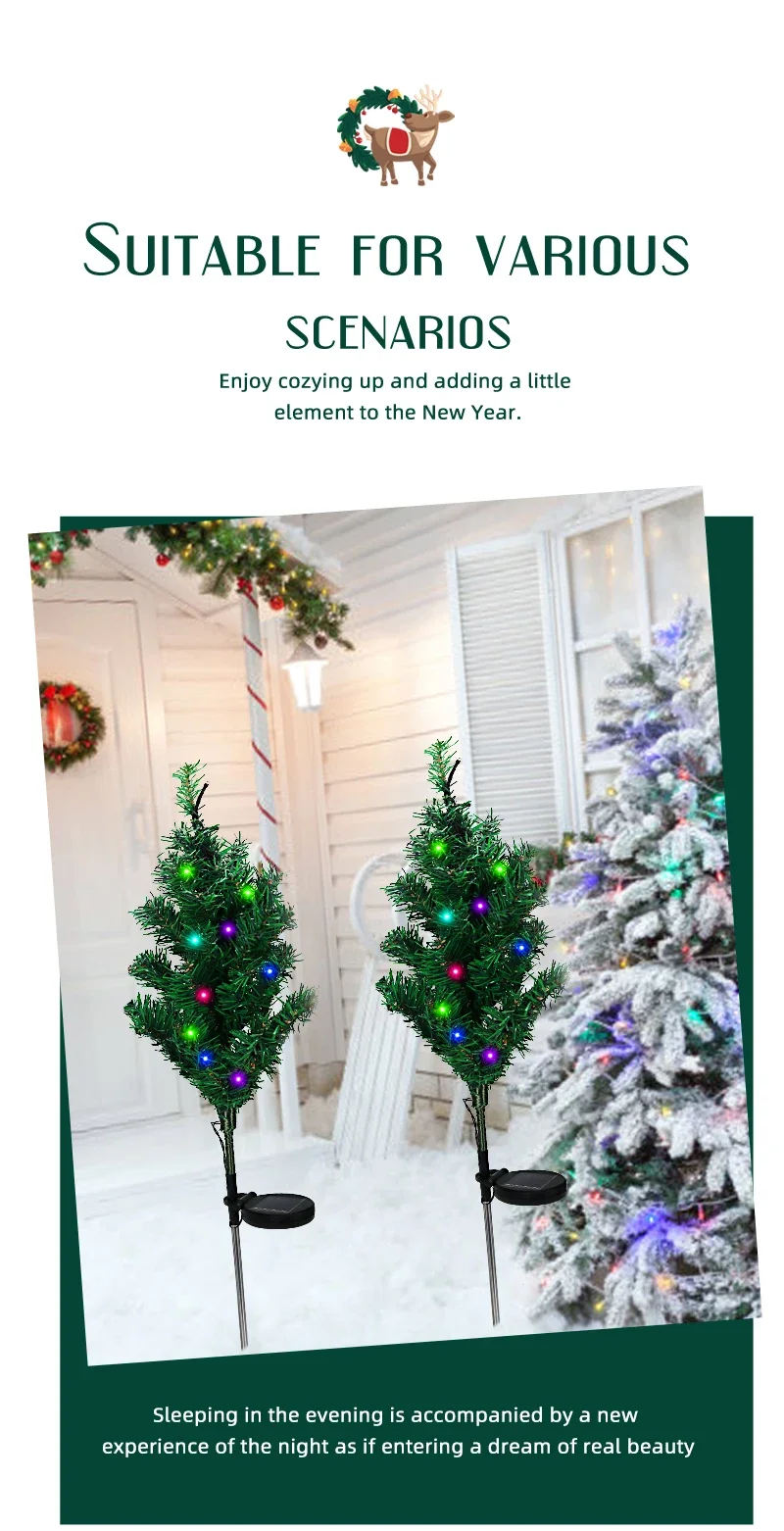 Description Picture 6 of itemLED Solar Ground Lights Outdoor Waterproof Pine Cypress Tree Floor Lamp Christmas Decorative Lanterns Garden Courtyard Lawn Lamp