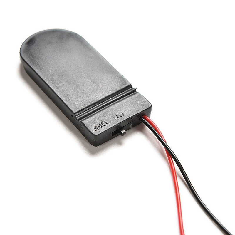 5pcs Hold 2x Cr2032 Button Coin Cell Battery Holder Case Storage Black