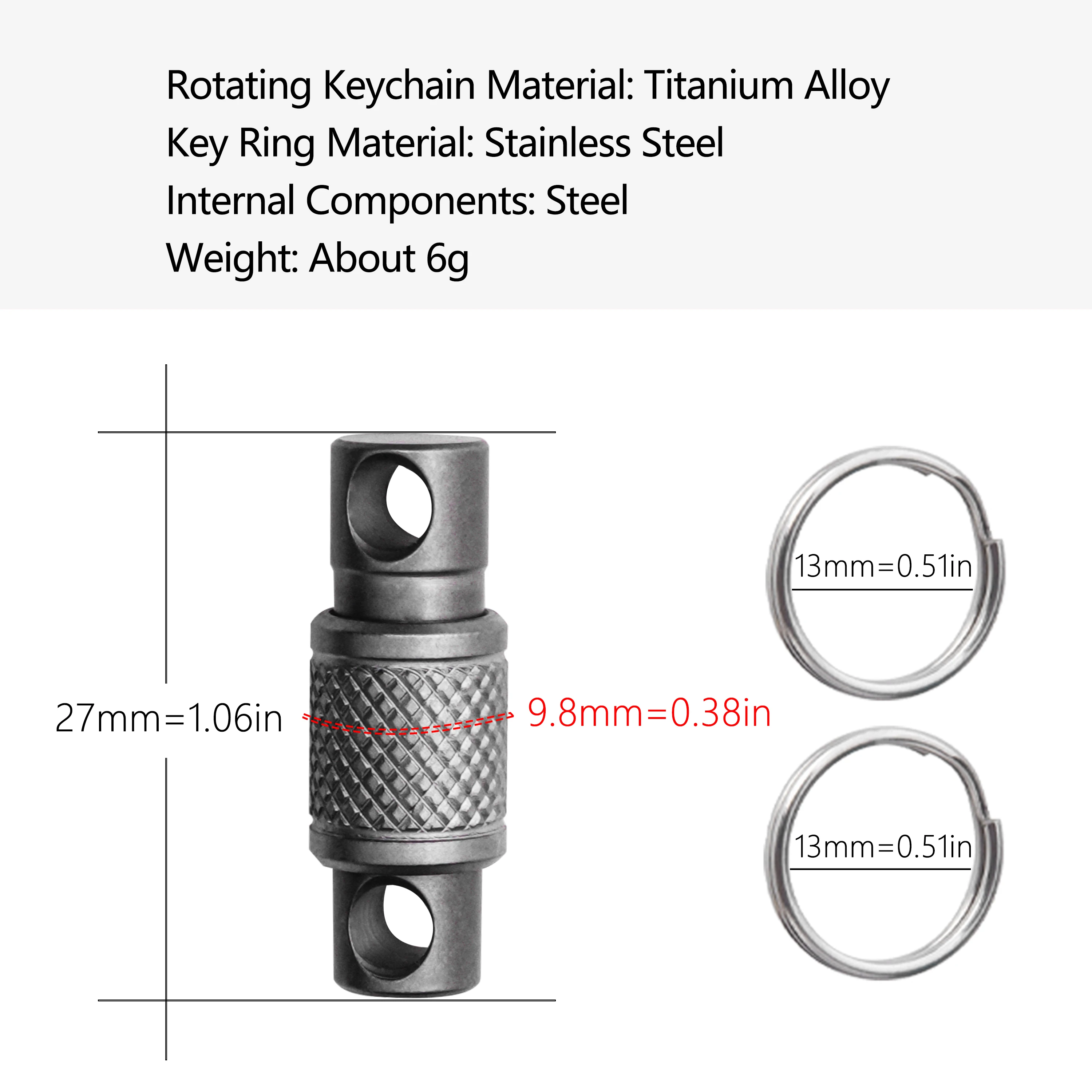 Titanium Alloy Quick Release Keychain - Portable Outdoor Mountaineering EDC Tool