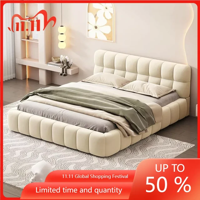 Latest Design Modern Full Queen King Size Wooden Home Bed Room Headboard  Leather Beds - China Beds, Double Bed