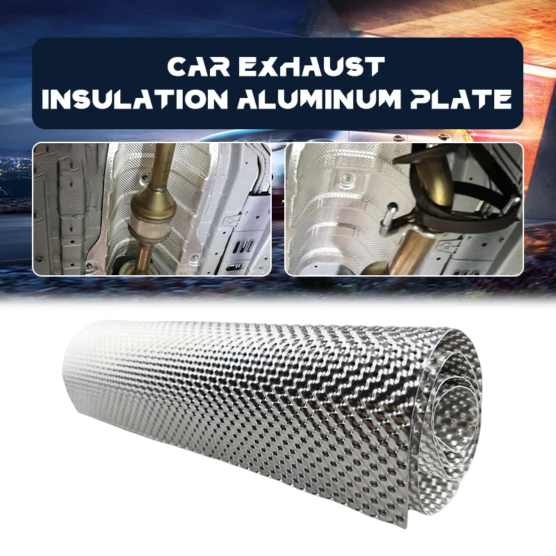 Car Turbo Manifold Exhaust Pipe Embossed Aluminum Heat Shield Firewal Floor Pan Fuel Tank Engine Heat Insulation Aluminum Plate