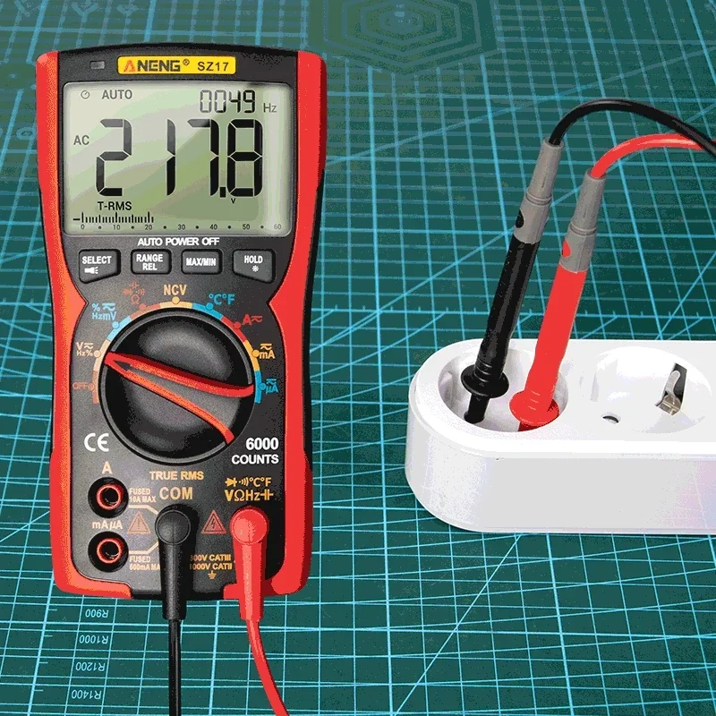ANENG SZ17 DIY Transistor Capacitor NCV Detector Lcr Meter Digital Multimeter 6000 Professional True RMS AC/DC Analog Tester