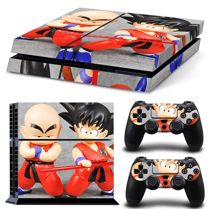 Naruto Gundam Dragon Ball Luffy Anime Vinyl Skin Sticker for PS4 Slim Console and 2 Controllers Decal Cover Game Accessories 