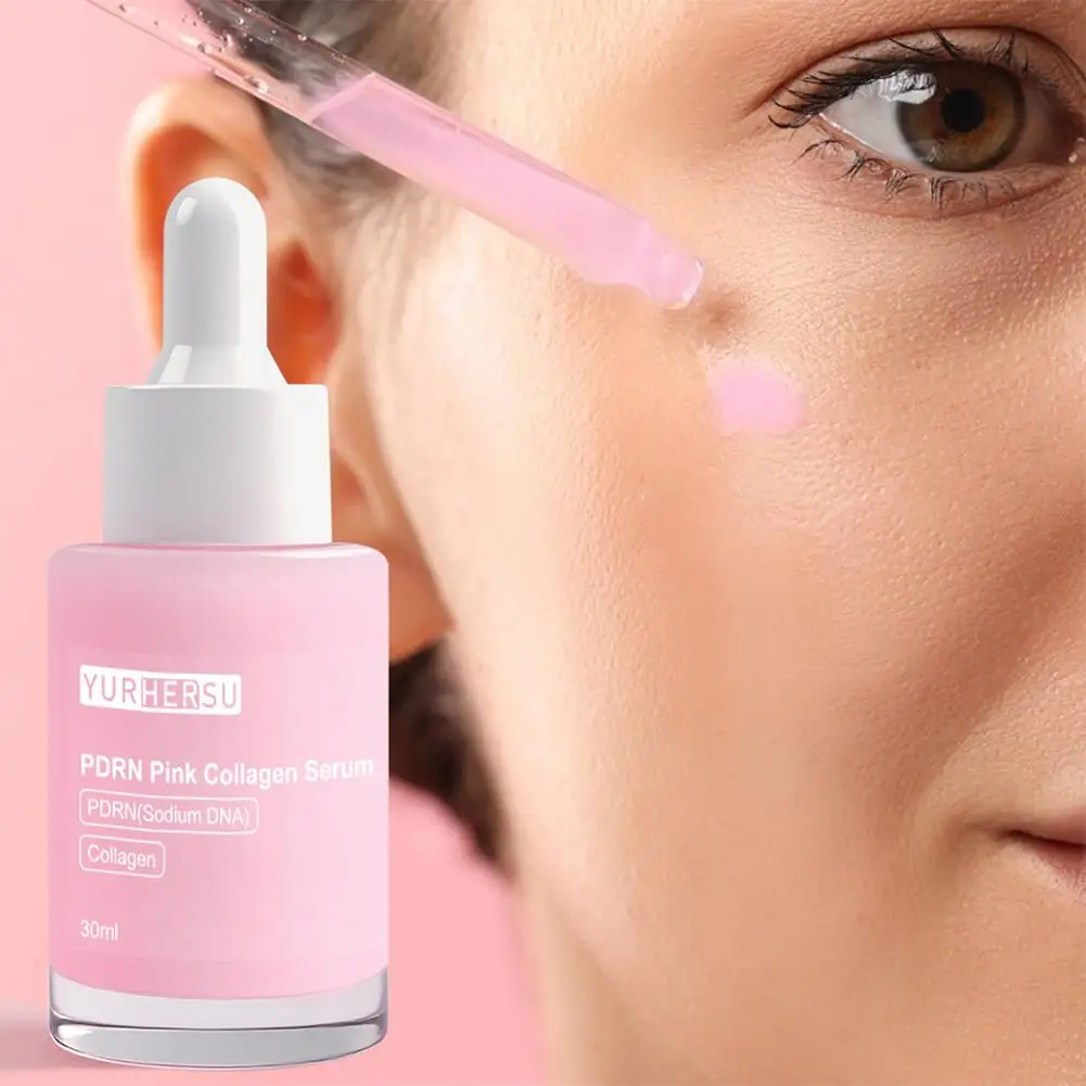 Siero Viso al Collagene Rassodante 30ml Essenza Idratante Nutriente Levigante Anti-Rughe Ringiovanente Anti-Età Rinfrescante Cura della Pelle - immagine 4