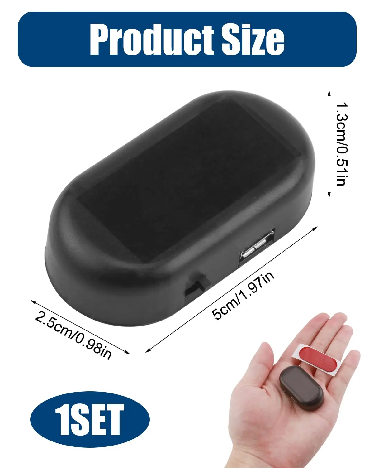Solar-Powered LED Car Security Light - Wireless Anti-Theft Warning Lamp