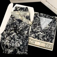 Spring and Autumn New Ladies Ice Silk Pajamas Homewear Suit Women Fashion Long-Sleeved Trousers Senior Sense of Homewear Suit