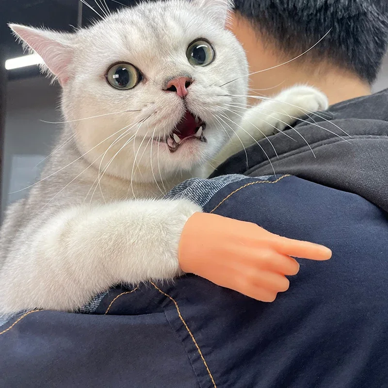 Mini Hands Model Puppets Tiny Hands Cat Massage Tool Miniature Toys Gloves Finger Gloves Little Finger Interactive Cat Toy