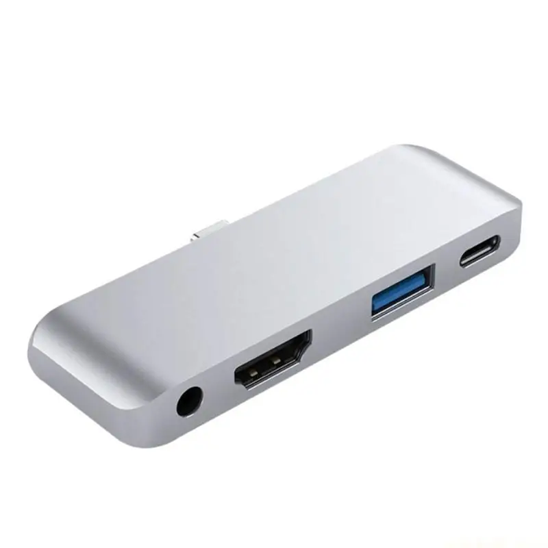 도킹 스테이션 USB C 허브 4/5 in 1 USB C 전원 공급 포트 USB USB C 3.5mm