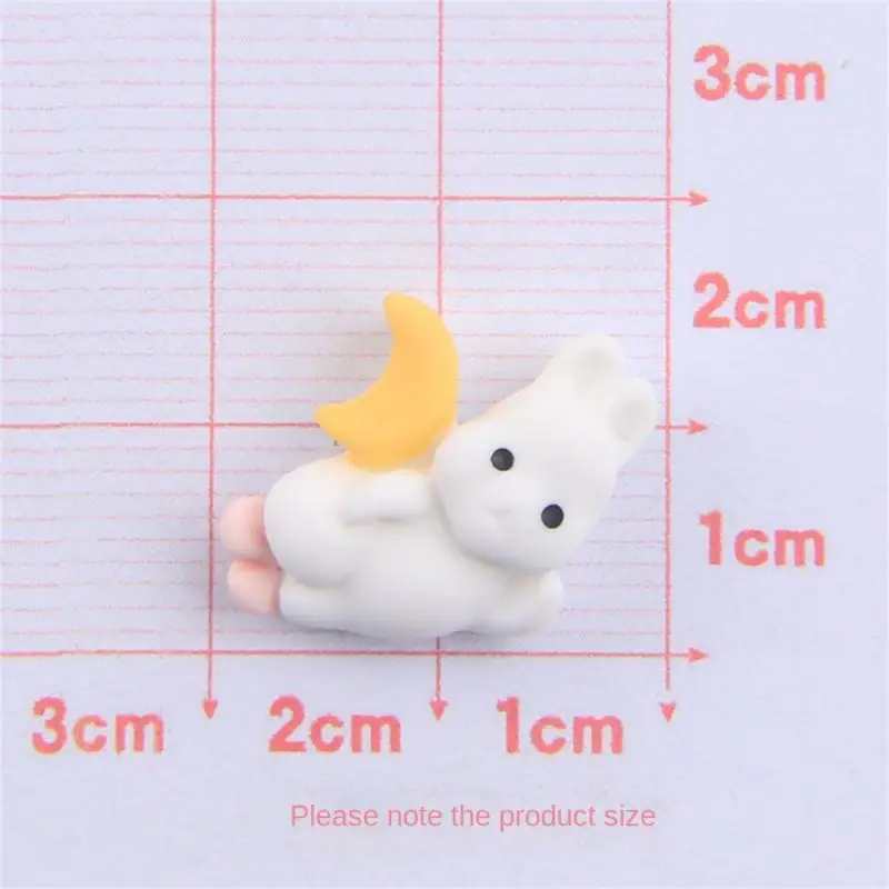 1~4PCS Resin Cream Glue Cartoon Jewelry Decoration Resin Cream Ornaments Decor Angel Bunny