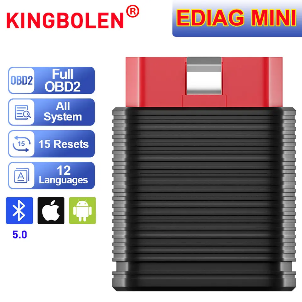 KINGBOLEN EDIAG MINI Car Bluetooth Obd2 Scan Tool With 15 Resets, OBD2  Scanner, SAS Reset, And Bluetooth For All Systems From Eobdtwo, $87.44