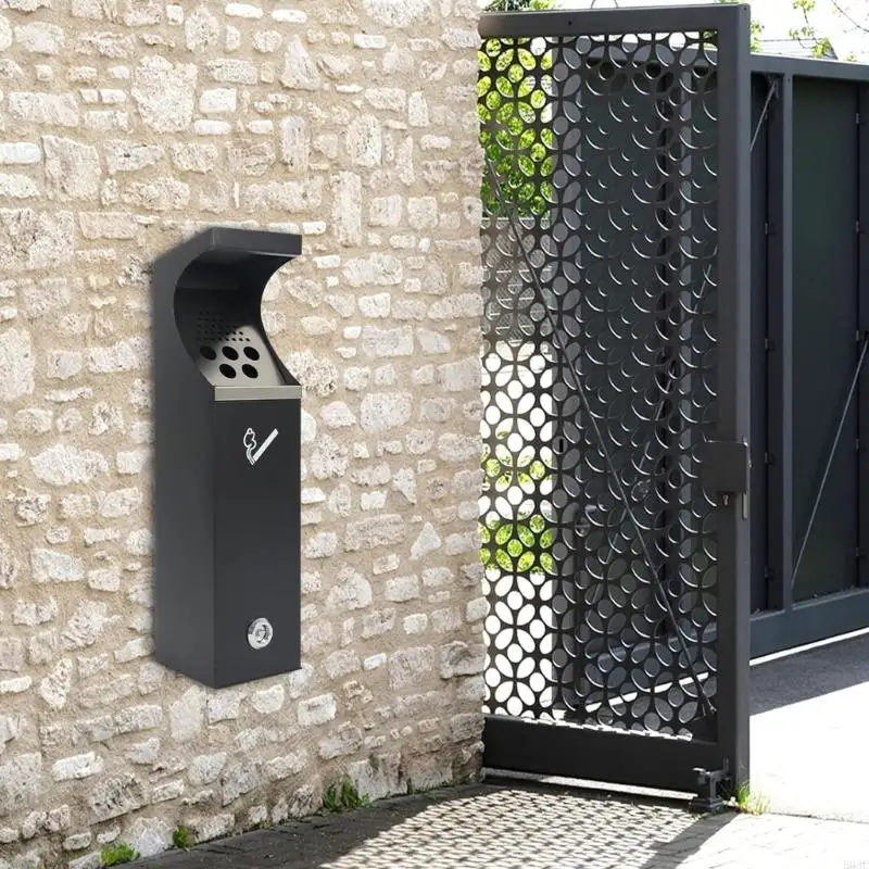 Wandmontierter Mülleimer für den Außenbereich mit einfacher Installation und Bodenöffnung für schnelle Reinigung, für B03E – Detail 7