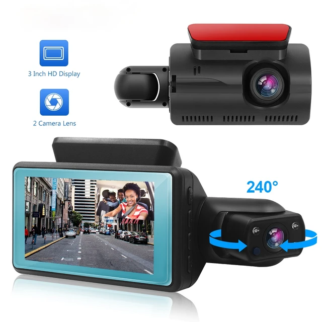 3 Lens Car DVR Camera Dash Cam G-sensor Video Recorder Dual Lens