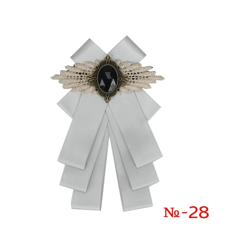 Neue Unisex-Schleifenbroschen für Damen, modische Schleifenkragen-Pins für Hemden, Kleidung, Krawatten, Schleifen, Anzüge, Schleifen für Schulmädchen. – Detail 29