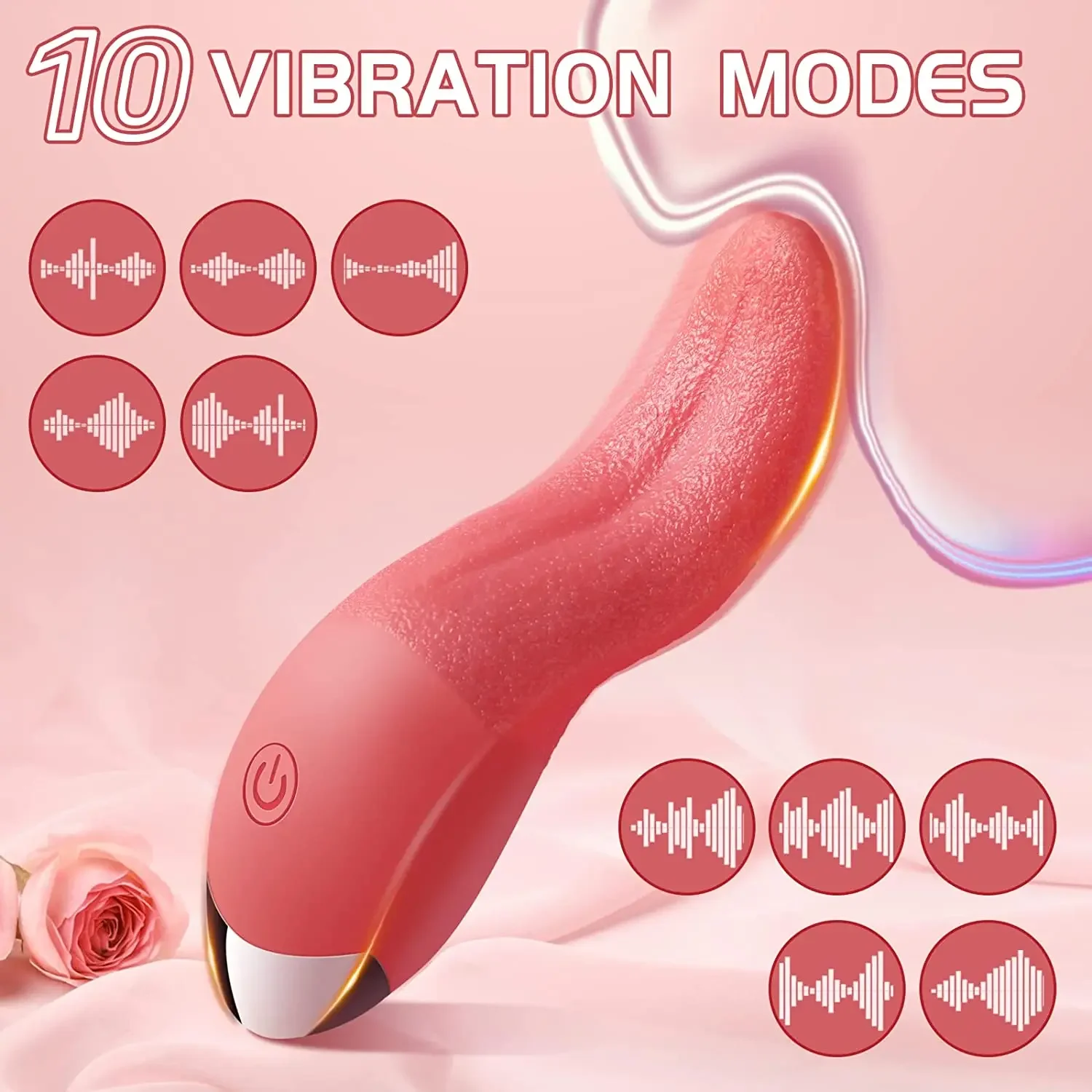 Heizung realistische Lecken Zunge Vibratoren für Frauen 10 Geschwindigkeiten Brustwarzen Klitoris Stimulation Sexspielzeug für erwachsene weibliche Paare 1