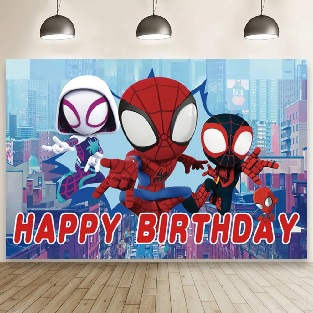 thumbnail image 1 of Spidey y sus amigos increíbles suministros de decoración para fiestas, plato de papel, mantel, tema de Spiderman, globos para Baby Shower, recuerdos para niños, 1 of 5
