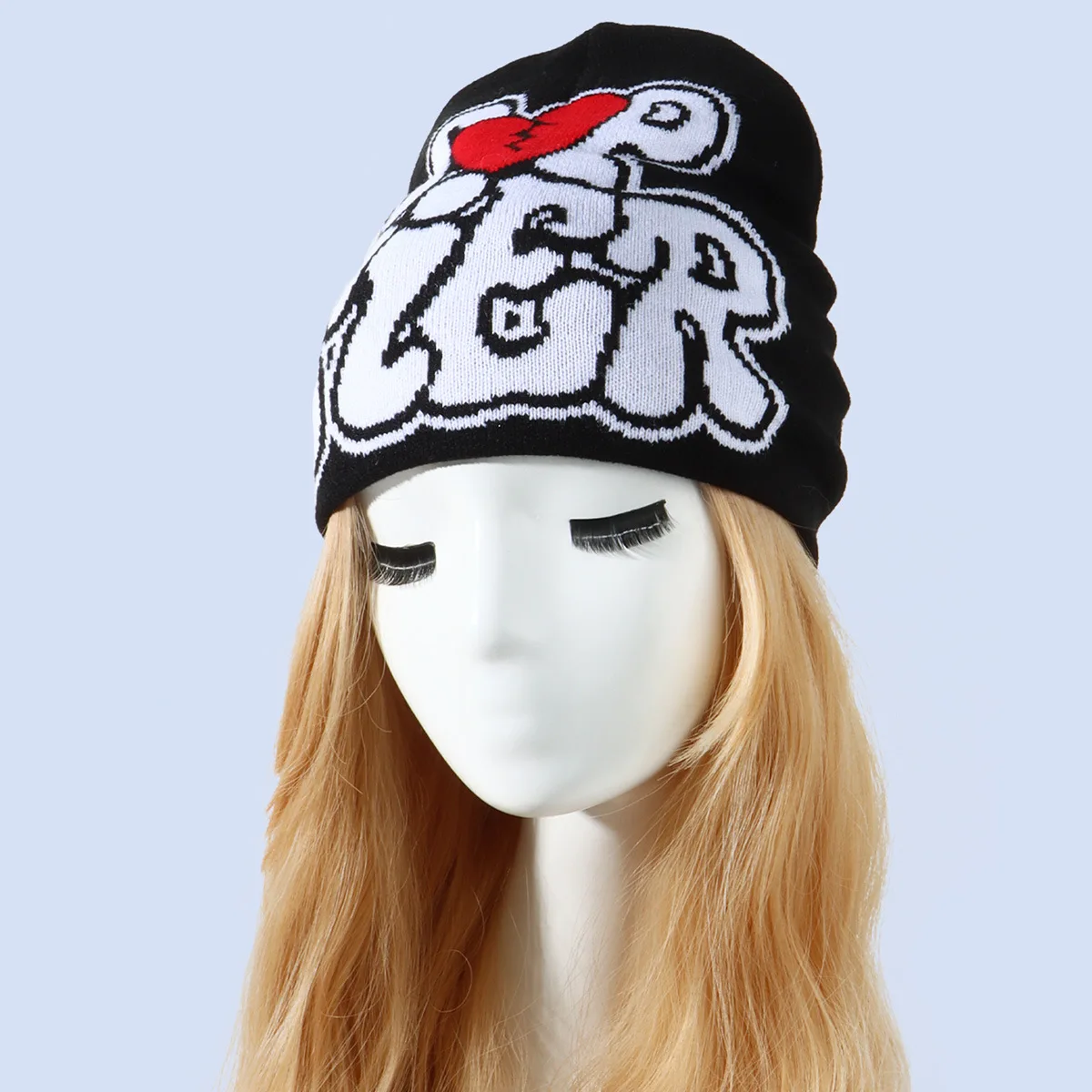 Women Girls Y2K Beanie Hat for Autumn Spring Winter Knit Skull Cap Funny Letters Jacquard Kpop Korean Style Hats Free Shipping 2