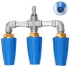 Pressure Washer Triple Turbine Nozzle  360° Rotating Turbo Nozzle Sprayer 4000 PSI With 1/4" Quick Connector 1