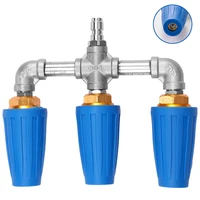 Pressure Washer Triple Turbine Nozzle  360° Rotating Turbo Nozzle Sprayer 4000 PSI With 1/4" Quick Connector 1