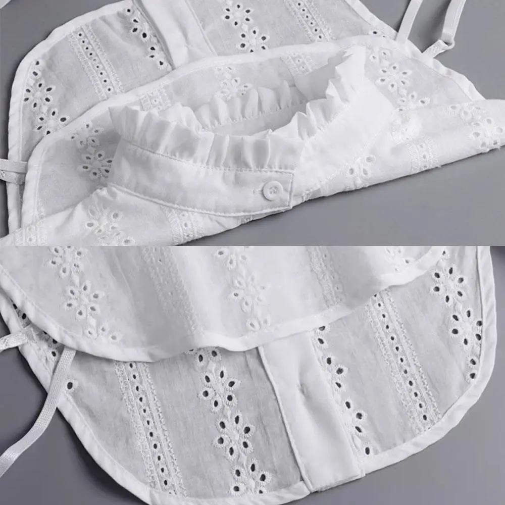 Vintage Lace Ladies Fake Collar Fashion Korean Detachable Stand Collar Casual Half Shirt Style Collar Sweater Shirt Decor Collar