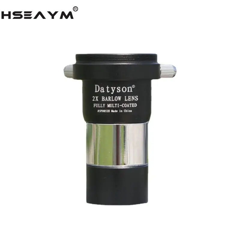 

HSEAYM Metal 2X Barlow Lens Multi-layer Coating 1.25 Inches 31.7mm Astronomical Telescope Monocular Optical Glass M42 Thread