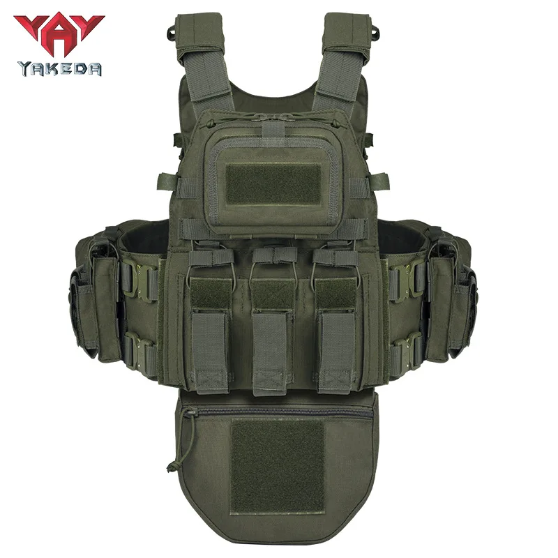 

YAKEDA Outdoor Camouflage Plate Carrier Chaleco Tactico Tactical Vest with Crotch Protection