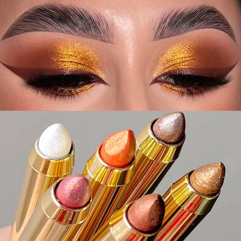 

Glitter Pearlescent Eyeshadow Liner Pencil Eye Makeup Highlighter Waterproof Matte Pink Silkworm Champagne Gold Eyeliner Pen 1PC