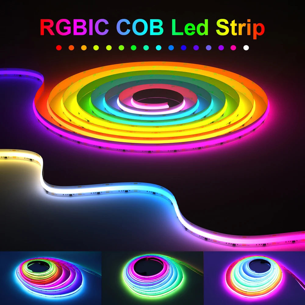 10m WS2811 Addressable COB LED Light Strip 12mm DC 24V WS2812B 720Leds/m High Density Flexible Dream Color 12mm COB Lights Tape
