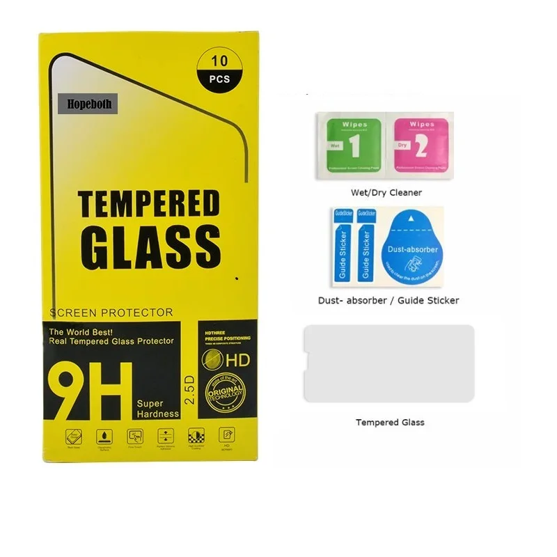 

50Pcs 0.3mm Thin 9H Tempered Glass Screen Protector protective film for iPhone 14 13 12 11 Pro X XS MAX 6 7 8 Plus With Package