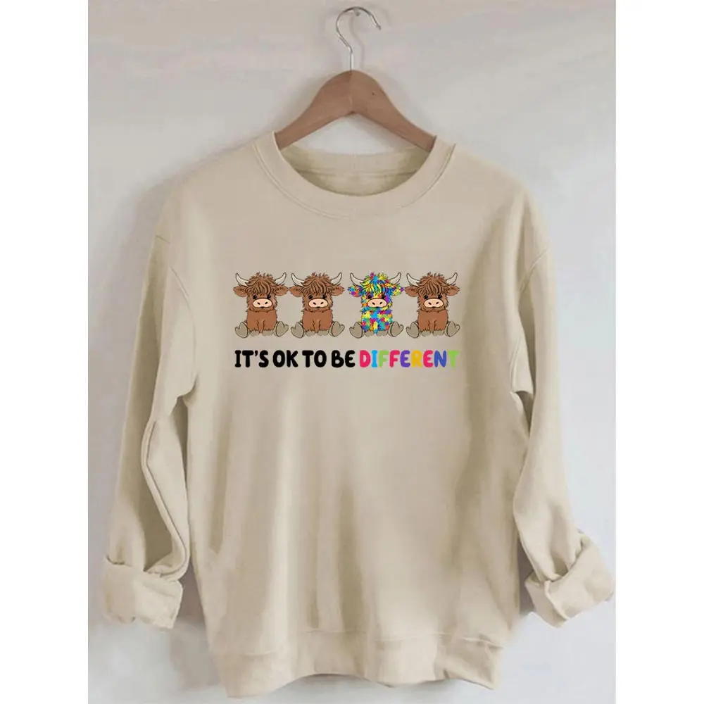 

Rheaclots It's Ok To be Different Printed Long Sleeves Sweatshirt