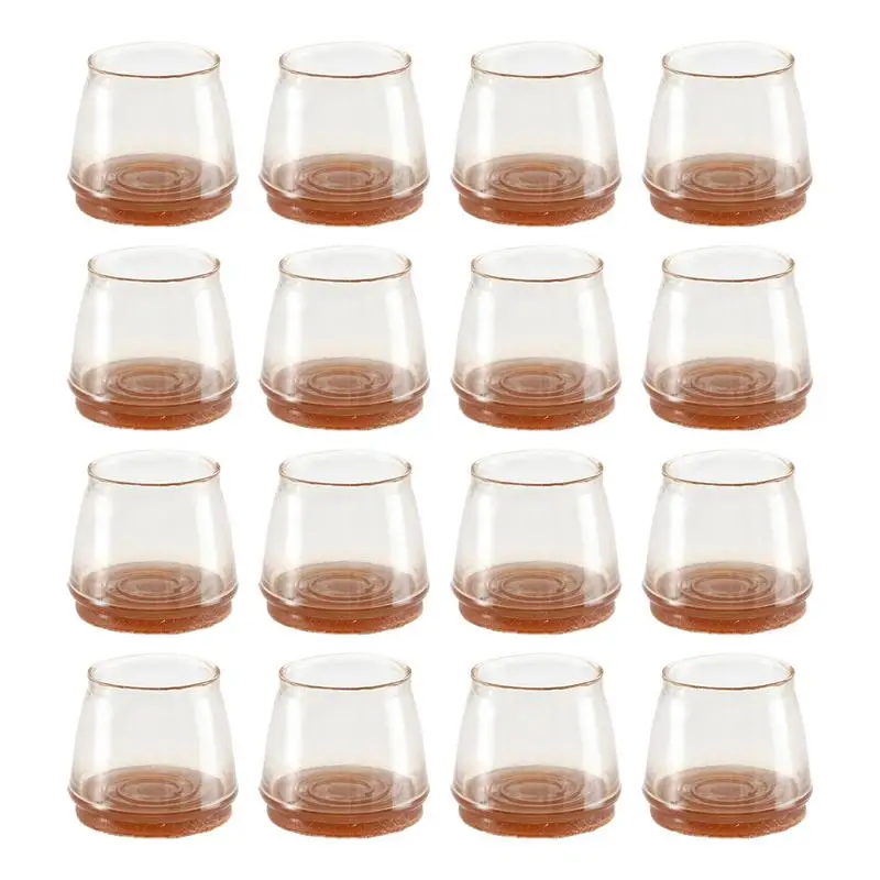 

Furniture Leg Caps TPR Floors Protectors Furniture Leg Covers Non-Slip Chair Leg Covers With Clear Felt Bottom Silicone Pads