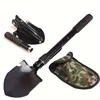 Compact 5-in-1 Survival Shovel - Durable Stainless Steel Tactical Spade with Compass, Saw & Bottle Opener for Outdoor Adventures 1