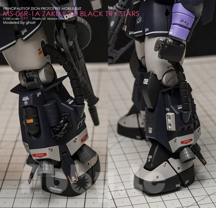 for MG 1/100 MS-06R-1A Zaku II Black Tri Star BTS TRY ver