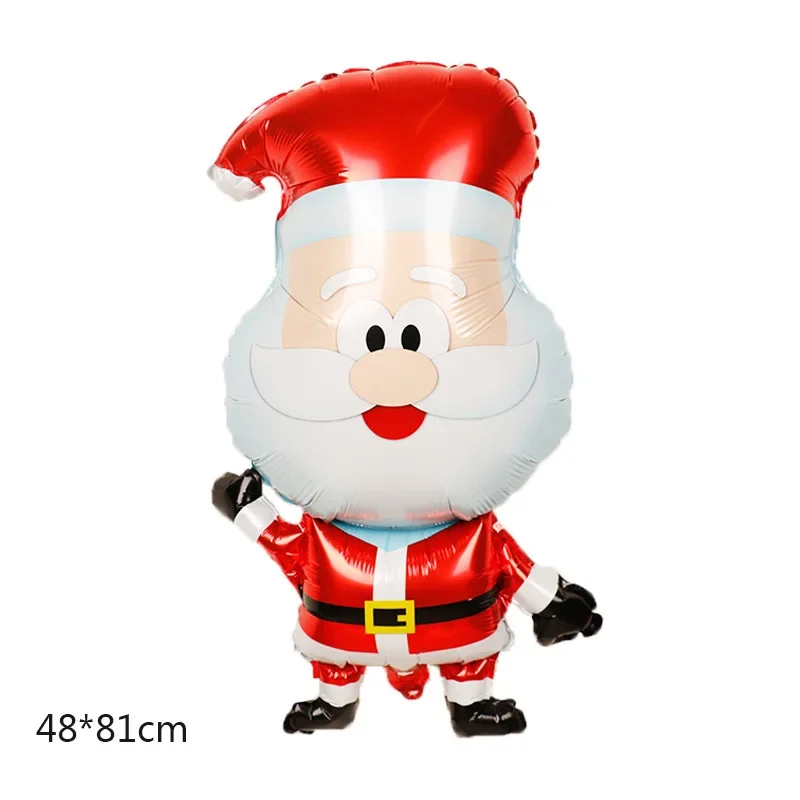 thumbnail image 1 of Globos de muñeco de nieve de Papá Noel de dibujos animados, decoraciones para fiestas de Navidad y Año Nuevo, globos de aluminio para fiestas, globos de helio inflables, juguetes para niños, 1 of 5
