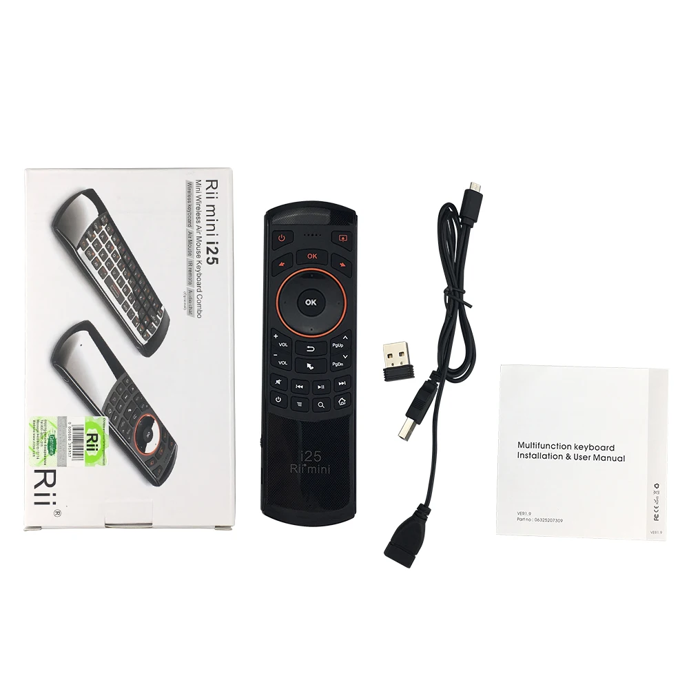 Rii I25 Russo Árabe 2.4g Mini Wirless Teclado Voar ar Mouse Controle Remoto para pc Htpc Iptv Inteligente Android Google Caixa de tv - Imagem 4