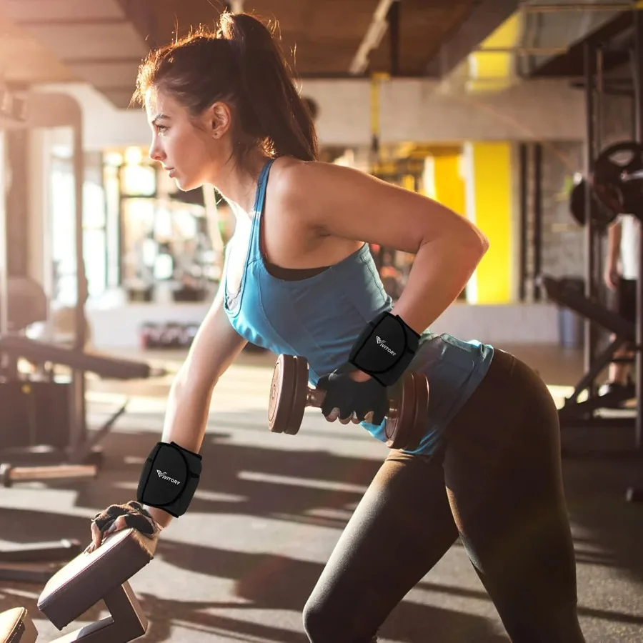 Adjustable Ankle Weights for Women & Men, Leg Weights 2 to 10 Lbs, Arm Weights, Ankle Wrist Weights Set for Strength Training, J