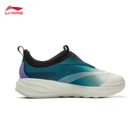 LI-NING SOFT GO 2 chaussures de marche pour hommes sans lacet doux talon épais confortable portable chaussures de ville AGLV005 4