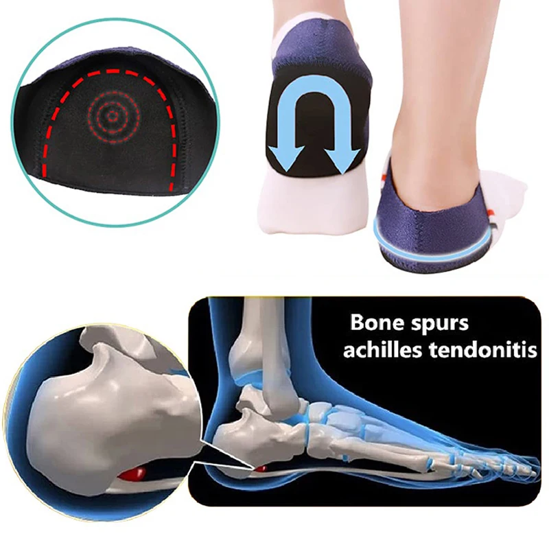 Heel Cushion Cups 1 Pair Gel Heel Cups for Pain Plantar Fasciitis Pads Great for Aching Feet Tendinitis Cracked Repair